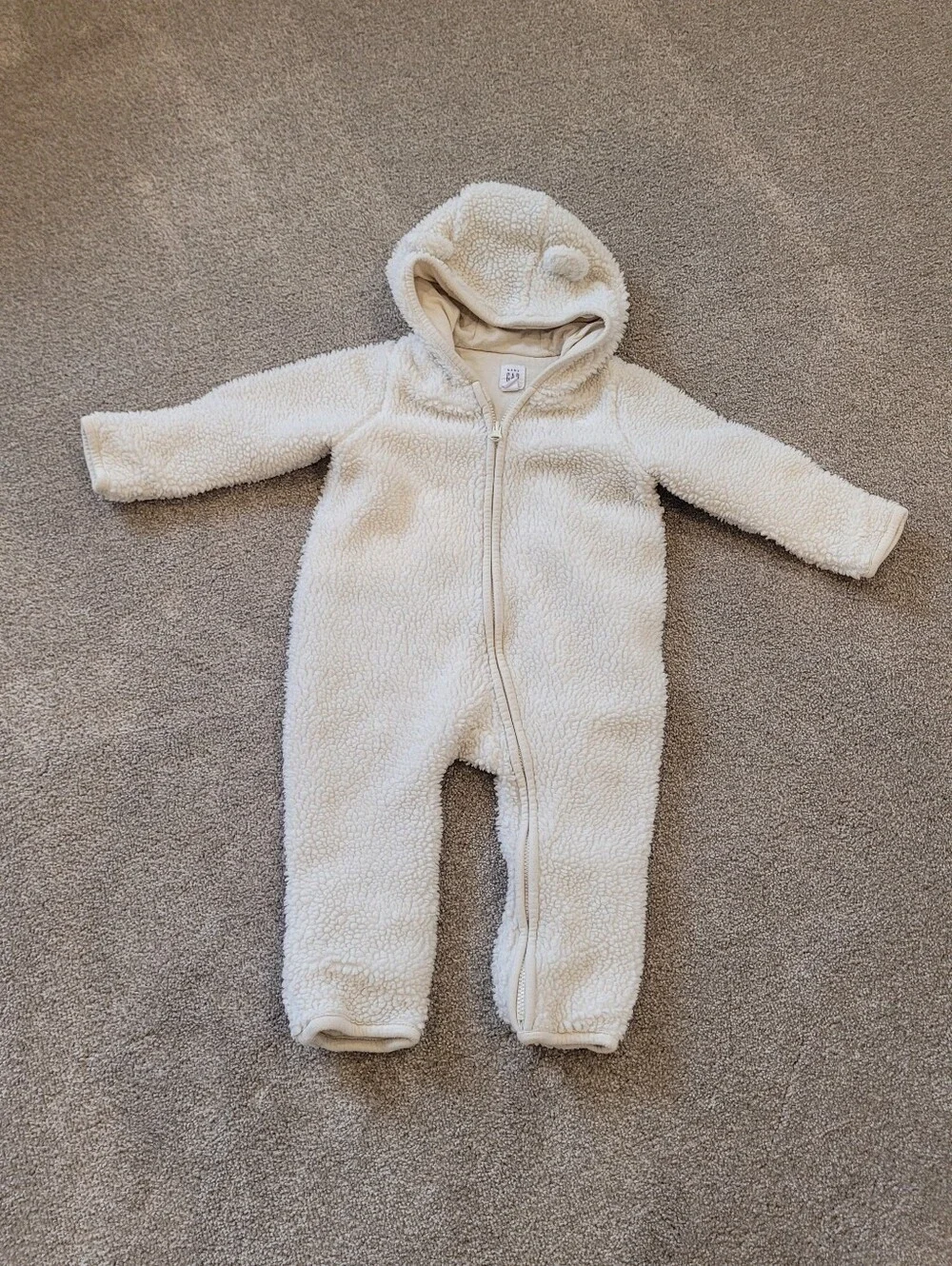 Gap Baby Sherpa One Piece Hooded Suit Size 3-6 Months